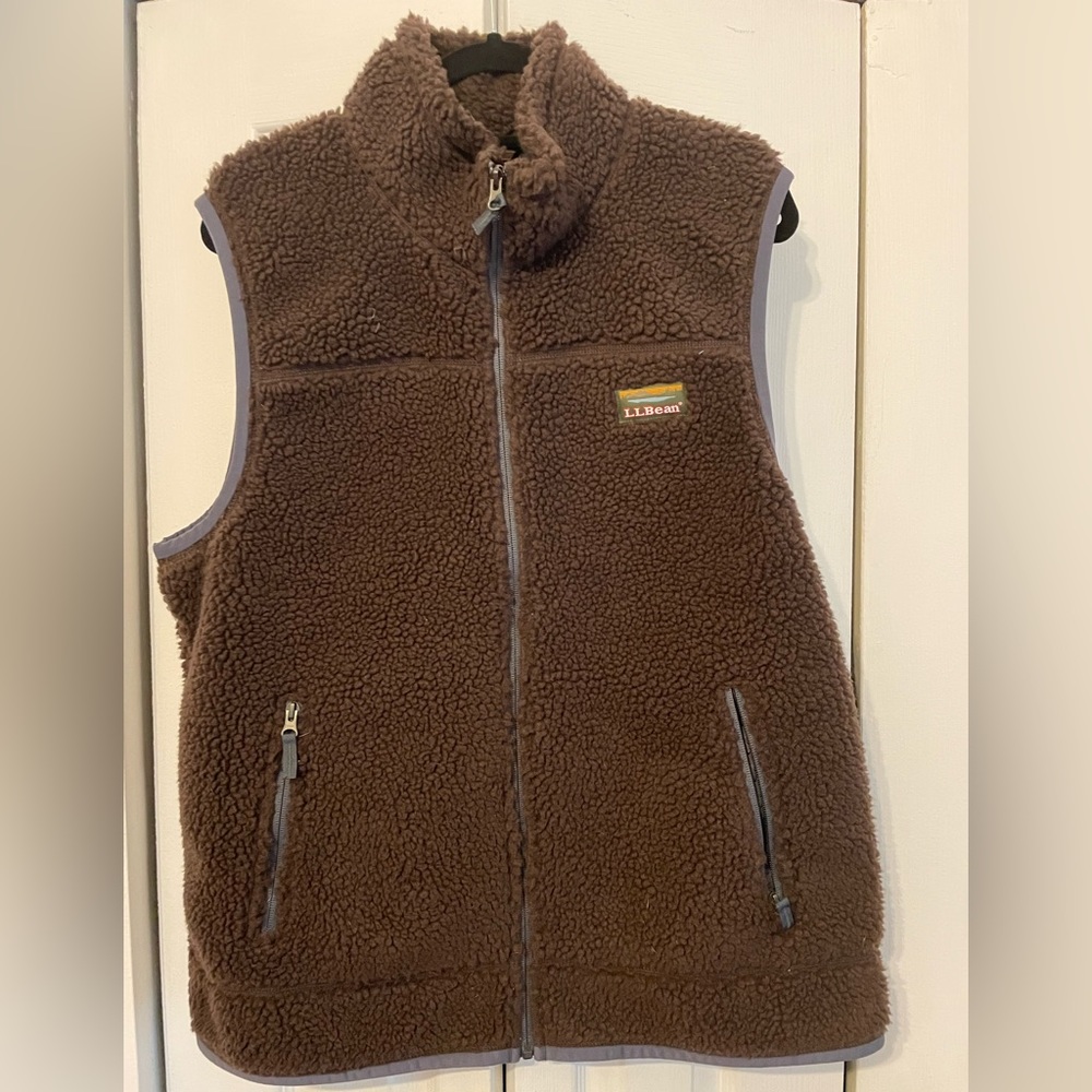 LL Bean Fleece Vest Size Large